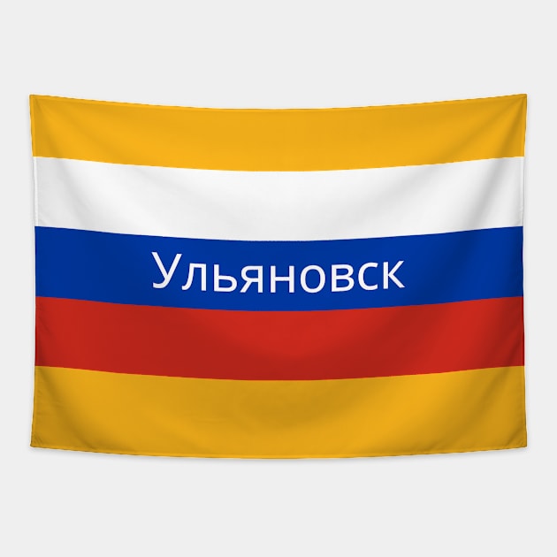 Ulyanovsk City in Russian Flag Tapestry by aybe7elf