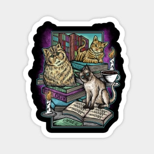 Cats, Books and Coffee Magnet