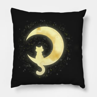 Cat Moon Pillow