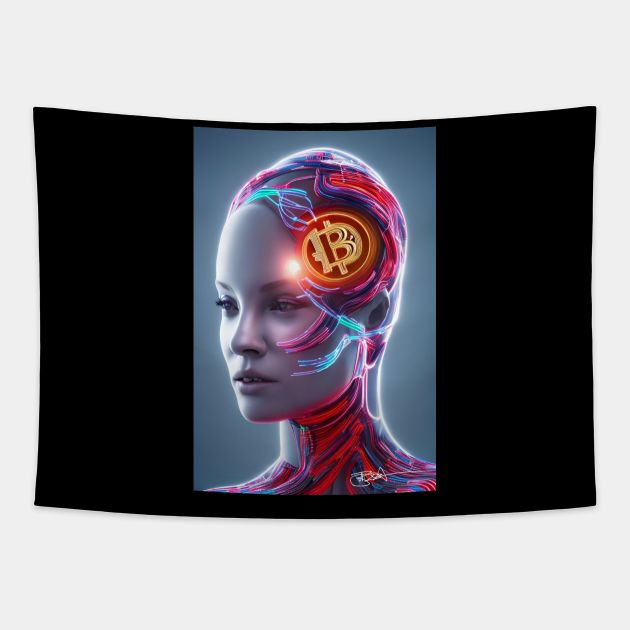 Blockchain Ethermind Series 31 Tapestry by Benito Del Ray