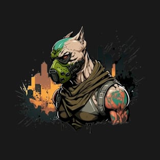 Streetwise Dog in a Futuristic Metropolis T-Shirt