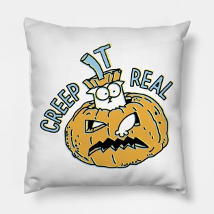 Simons Cat Creep It Real Halloween, Simons Cat Creepy It Real Pillow