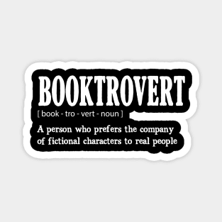Funny Booktrovert Definition Book Lovers Librarian Bookish Magnet