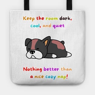 NICE COZY NAP DOG DESIGN Tote