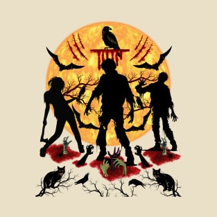 Survive a night filled with zombies. T-Shirt