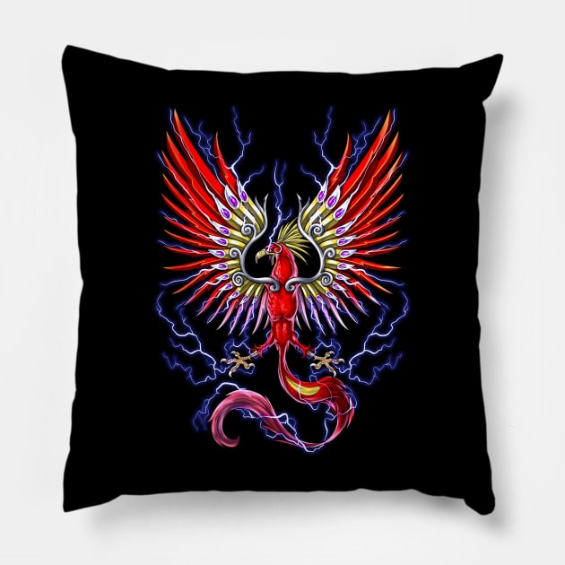 Thunderbird Cryptid Creature Pillow by underheaven