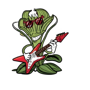 Plant with Mustache Playing Guitar 2 T-Shirt