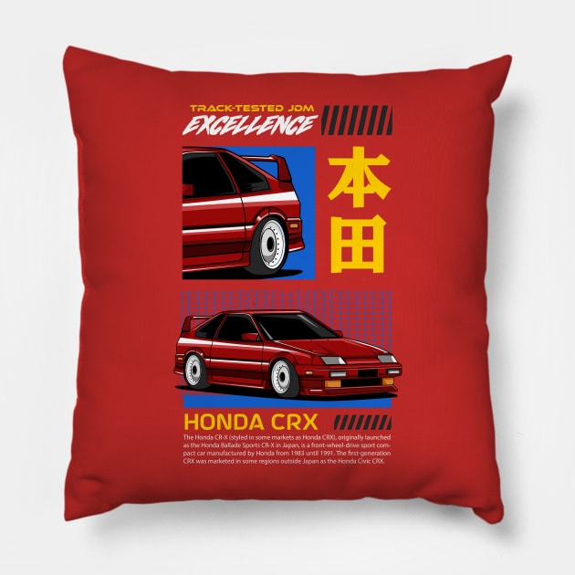 CRX Enthusiast Pillow by Harrisaputra