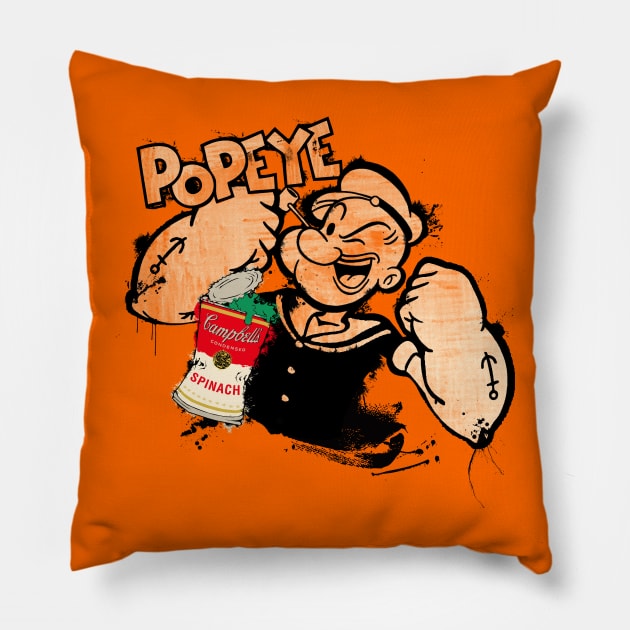 POPeye the sailor man Pillow by noreu