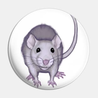 Cute Rat Drawing Pin