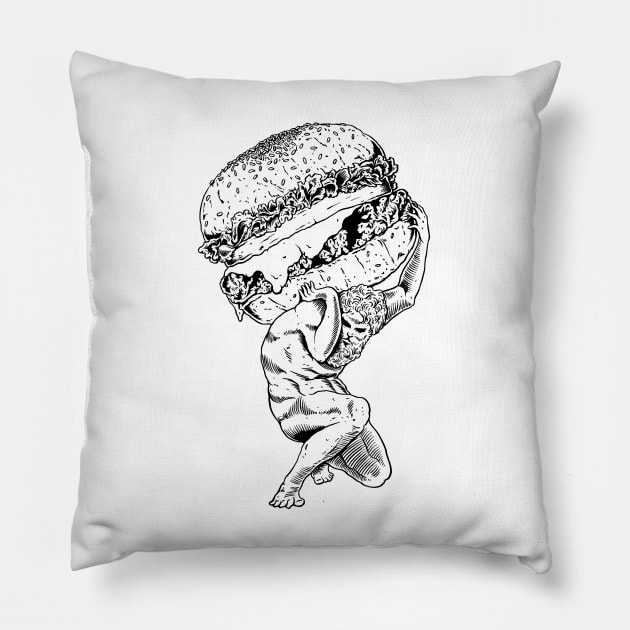 Atlas Burger Pillow by popcornpunk