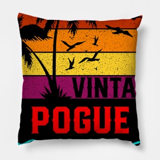 Vintage Pogue Limited Edition, Surname, Name, Second Name Pillow