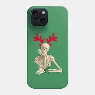 christmas reindeer skeleton Phone Case