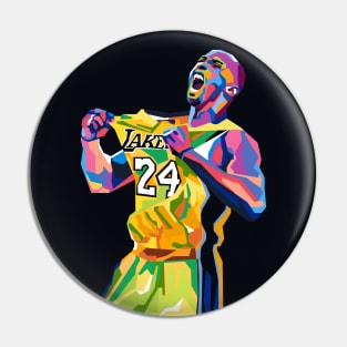 Abstract Basketballplayer legend Pin