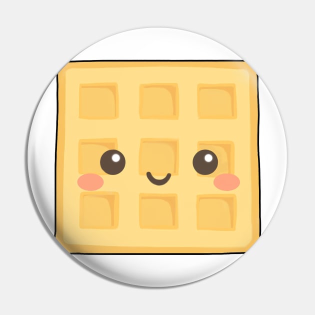 Cute Waffle Pin by idkco