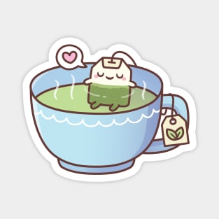 Cute Tea Bag Relaxing In A Tea Cup Magnet