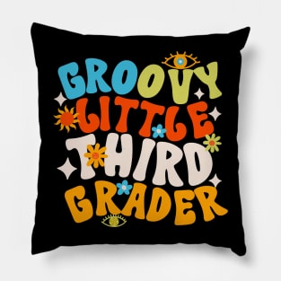 Groovy Little Third Grader First Day of School Pillow