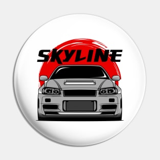 Silver Skyline R34 Pin