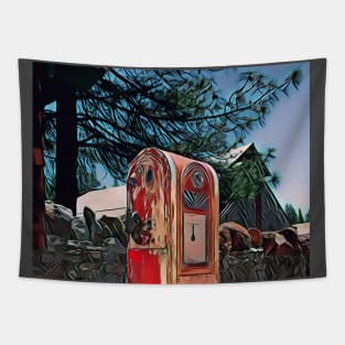 Vintage Gas Pump Tapestry