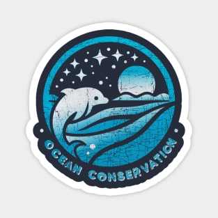 Ocean Conservation "Vintage Logo" Magnet