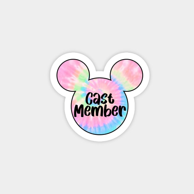 cast member tie dye Magnet by lolsammy910