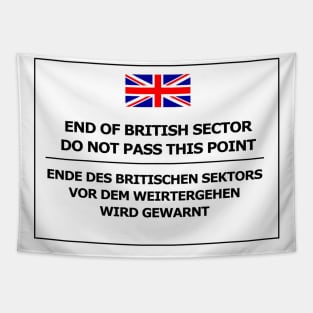 British Cold War Berlin sign Tapestry