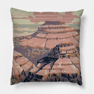 Grand Canyon - Vintage Travel Poster Pillow