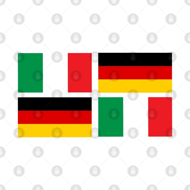 Germany and Italy Flag x2 by Islanr
