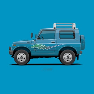 Jimny JA11 SJ410 Blue - Side T-Shirt