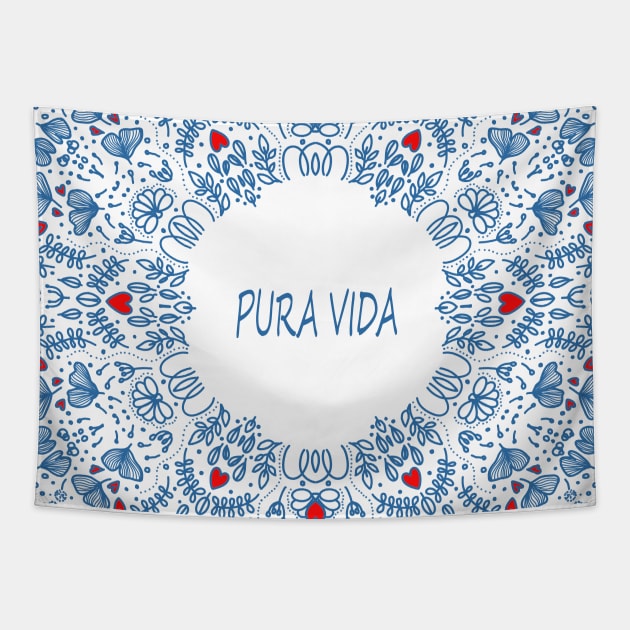 PURA VIDA Tapestry by MAYRAREINART