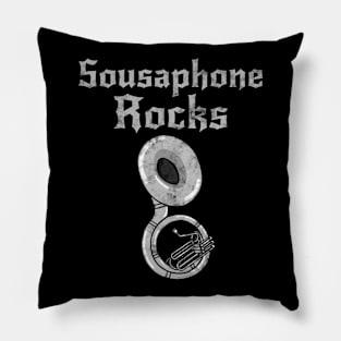 Sousaphone Rocks, Sousaphonist Heavy Rock Brass Musician Pillow