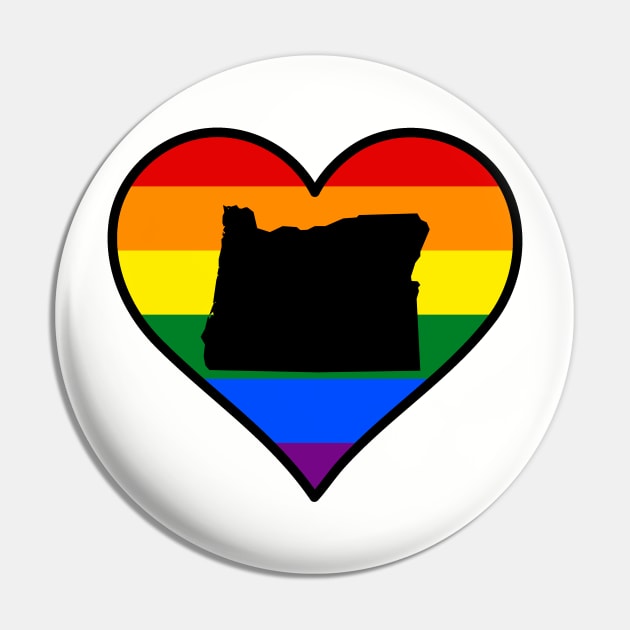 Oregon Pride Heart Pin by fearcity