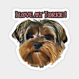 I love my Yorkie Magnet