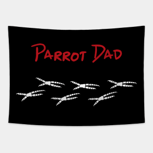 Parrot Dad with Footprints Tapestry