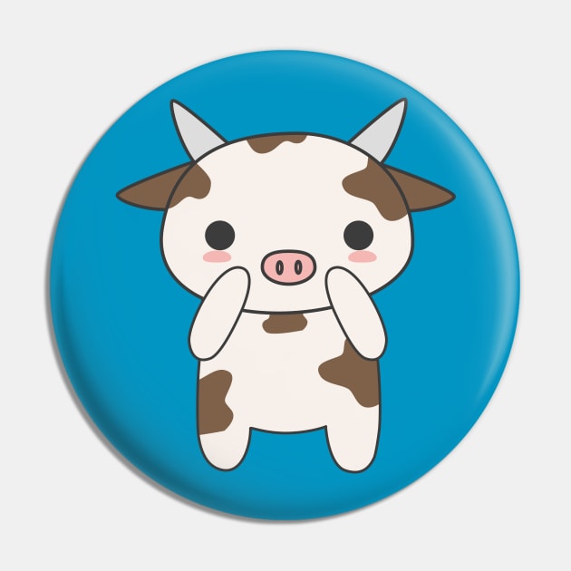 Cute & Kawaii Cow T-Shirt Pin by happinessinatee