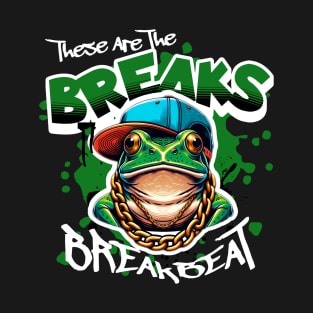BREAKBEAT  - These Are The Breaks Frog (white/green) T-Shirt