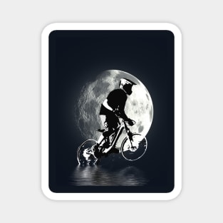 Chasing the Moon - Mountain Bike Rider Magnet