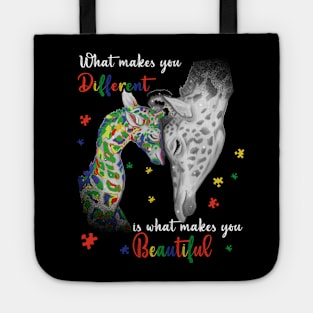 What Makes You Different autism awareness Tote