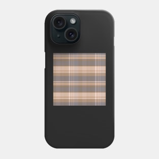 Light Academia Aesthetic Iona 2 Hand Drawn Textured Plaid Pattern Phone Case