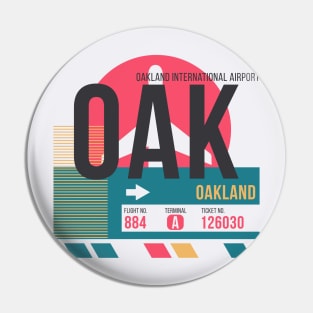 Oakland (OAK) Airport // Sunset Baggage Tag Pin