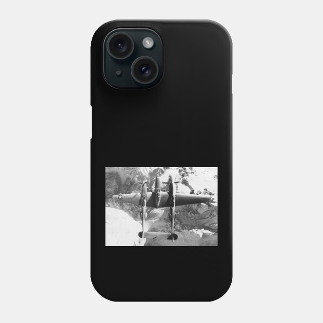 WWII, Aerial Photo Reconnaissance, P-38 Lightning Phone Case by UltraQuirky