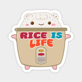 RICE COOKER RICE IS LIFE KAWAII Magnet