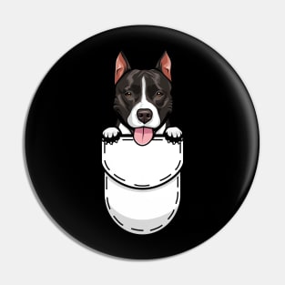 Funny American Staffordshire Terrier Pocket Dog Pin