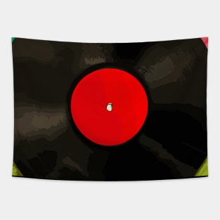 Retro Vinyl Record Colorful Tapestry