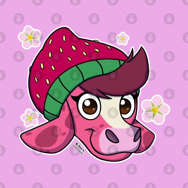 Stella the Strawberry Cow - Original, Head (Part 1) by K-Tee's CreeativeWorks