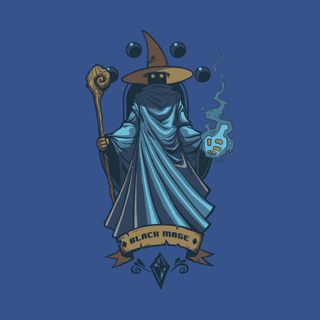 Black Mage FF1 Class - Fantasy - T-Shirt