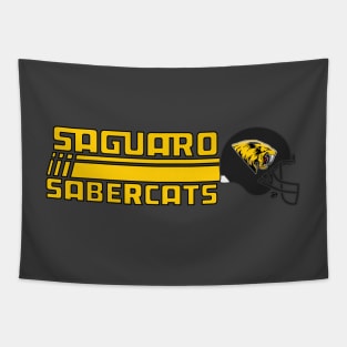 Saguaro Sabercats (Rush Primary - Black Lined) Tapestry