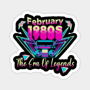 Birthday Boombox 1980s 80s Era Born Retro 1980 Magnet