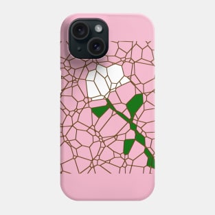 stained glass window effect flower Phone Case