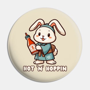 Hot sauce bunny Pin